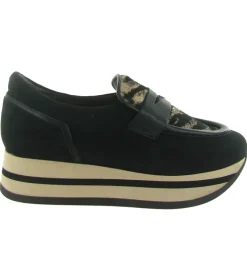 mocassins - Elégant - femme - Cuir - Noir - Softwaves