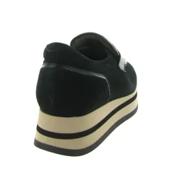 mocassins - Elégant - femme - Cuir - Noir - Softwaves