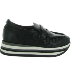 mocassins - Elégant - femme - Cuir - Noir - Softwaves