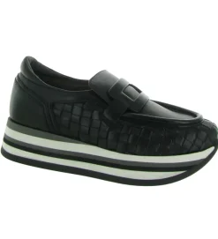 mocassins - Elégant - femme - Cuir - Noir - Softwaves