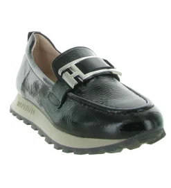mocassins - Elégant - femme - Cuir - Noir - Hispanitas