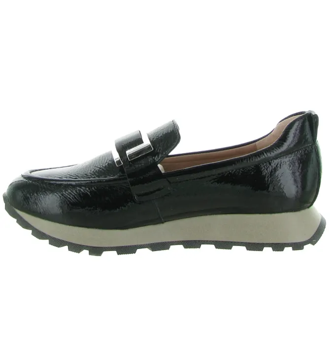 mocassins - Elégant - femme - Cuir - Noir - Hispanitas