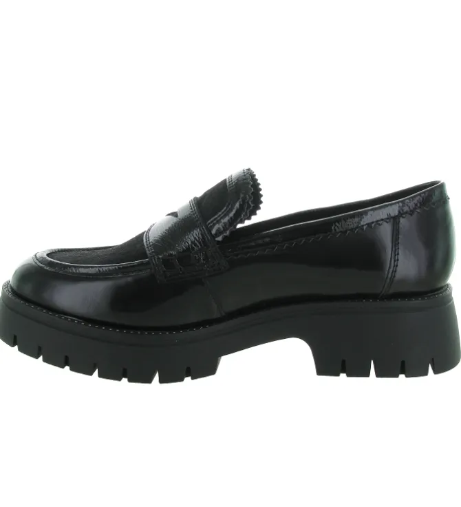mocassins - Elégant - femme - Cuir - Noir - Regarde le ciel...