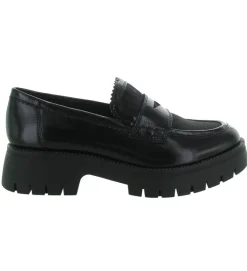 mocassins - Elégant - femme - Cuir - Noir - Regarde le ciel...