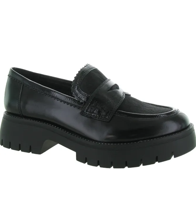 mocassins - Elégant - femme - Cuir - Noir - Regarde le ciel...