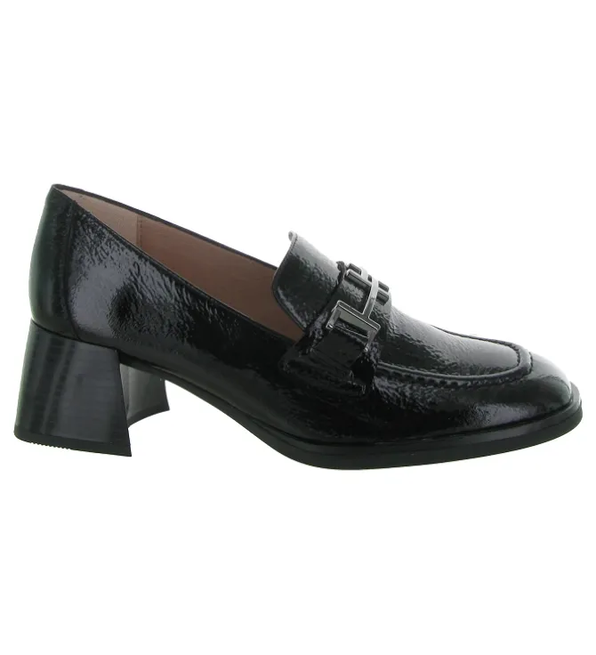 mocassins - Elégant - femme - Cuir - Noir - Hispanitas