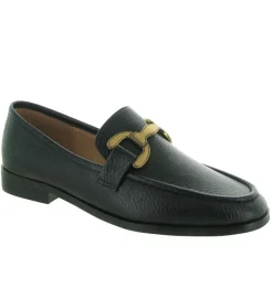 mocassins - Elégant - femme - Cuir - Noir - Bibi lou