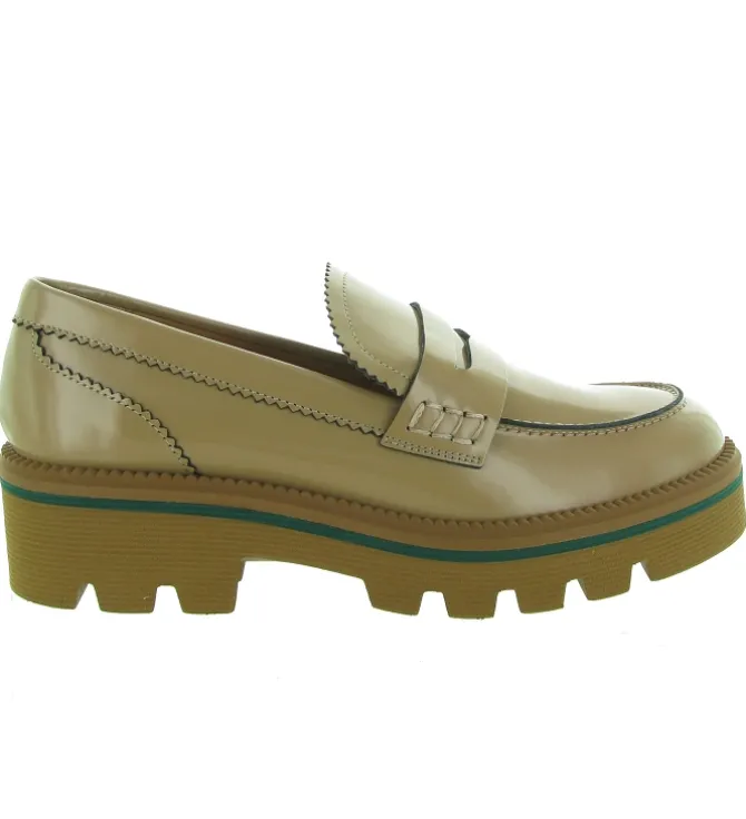 mocassins - Elégant - femme - Cuir - Or - Jhay