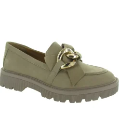 mocassins - Elégant - femme - Cuir - Taupe - Regarde le ciel...