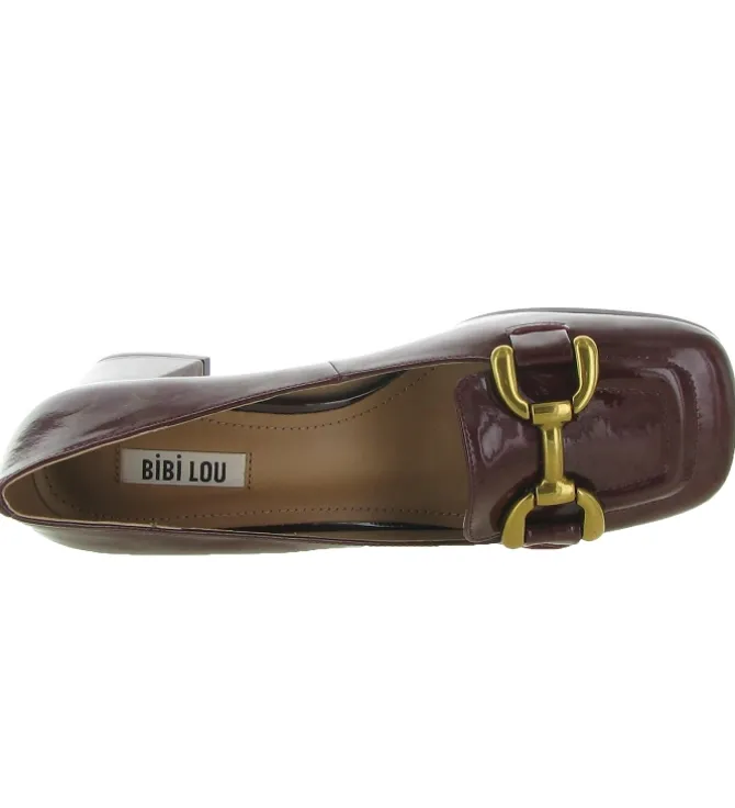 mocassins - Elégant - femme - Cuir Vernis - Bordeaux - Bibi lou