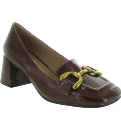 mocassins - Elégant - femme - Cuir Vernis - Bordeaux - Bibi lou