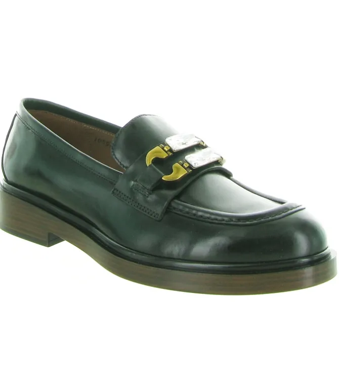 mocassins - Elégant - femme - Cuir - Vert - Pons quintana