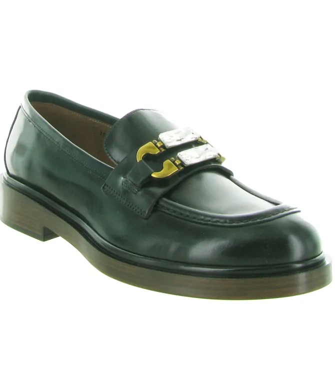 mocassins - Elégant - femme - Cuir - Vert - Pons quintana