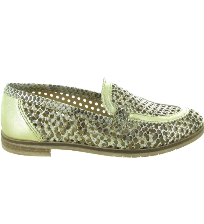 mocassins - Elégant - femme - Nubuck - Or - Minka design