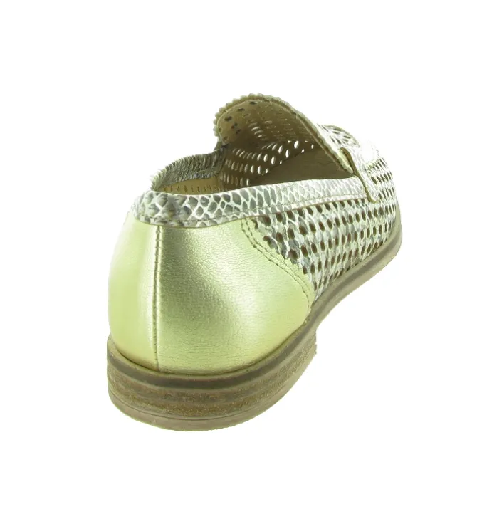 mocassins - Elégant - femme - Nubuck - Or - Minka design