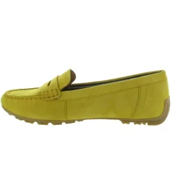 mocassins - Elégant - femme - Nubuck - Jaune - Geox