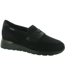 mocassins - Elégant - femme - Nubuck - Noir - Mephisto