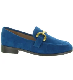 mocassins - Elégant - femme - Nubuck - Bleu - Bibi lou