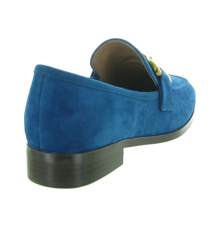 mocassins - Elégant - femme - Nubuck - Bleu - Bibi lou