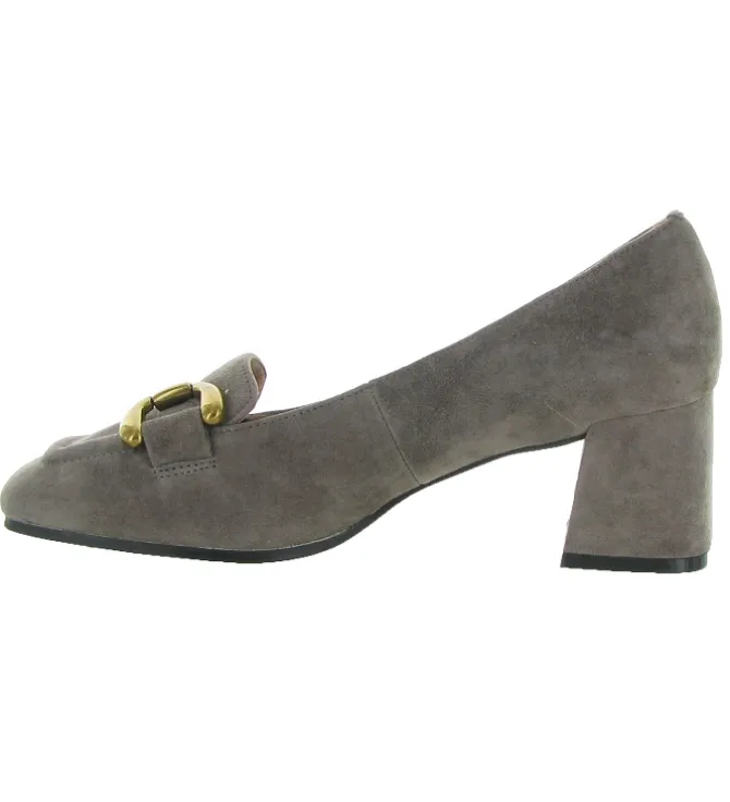 mocassins - Elégant - femme - Nubuck - Gris - Bibi lou