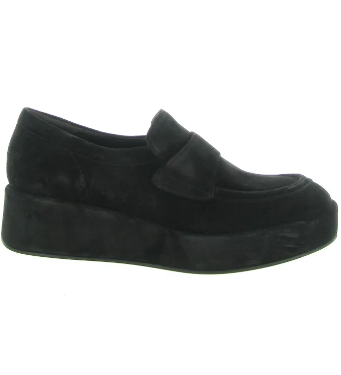 mocassins - Elégant - femme - Nubuck - Noir - Pons quintana