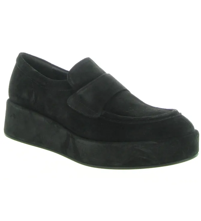 mocassins - Elégant - femme - Nubuck - Noir - Pons quintana