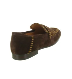 mocassins - Elégant - femme - Nubuck - Marron - Bibi lou