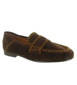 mocassins - Elégant - femme - Nubuck - Marron - Bibi lou