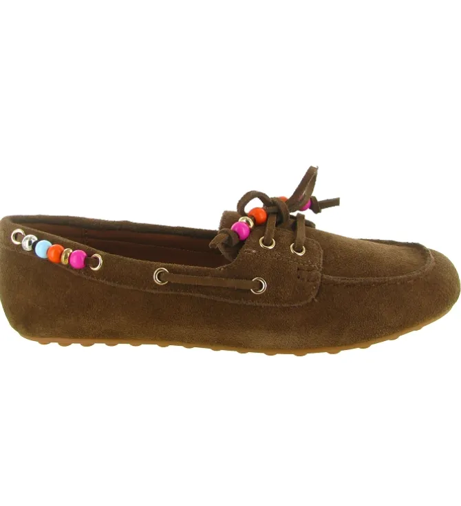 mocassins - Elégant - femme - Nubuck - Marron - La strada