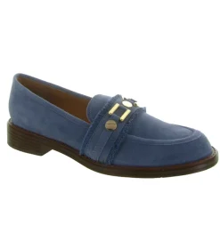 mocassins - Elégant - femme - Nubuck - Bleu jean - Mamzelle