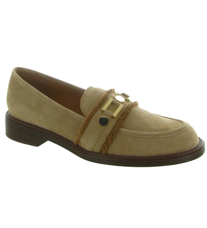 mocassins - Elégant - femme - Nubuck - Taupe - Mamzelle