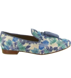mocassins - Elégant - femme - Textile - Bleu jean - Pedro miralles