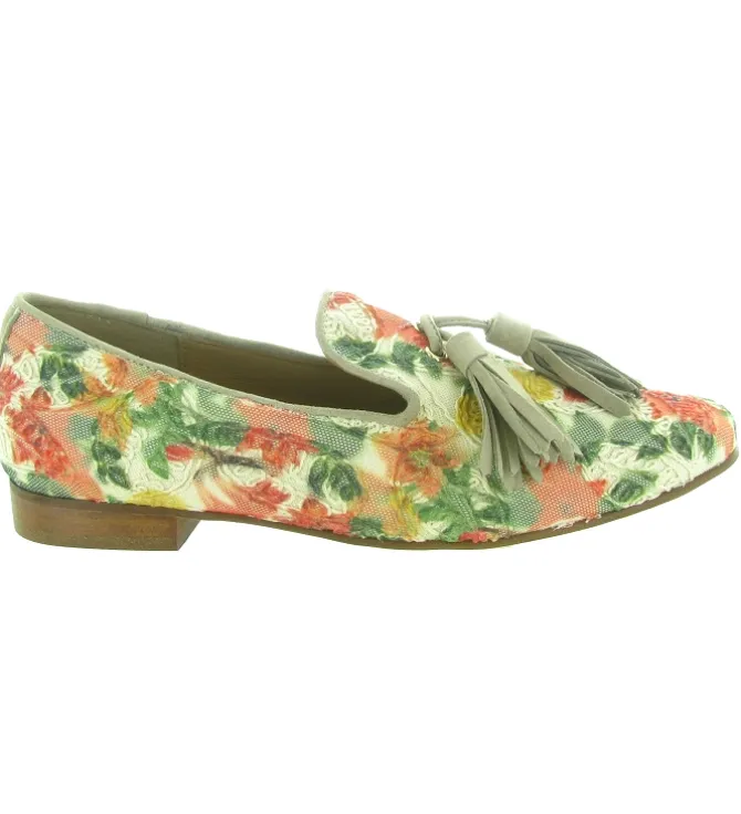 mocassins - Elégant - femme - Textile - Fleurs - Pedro miralles