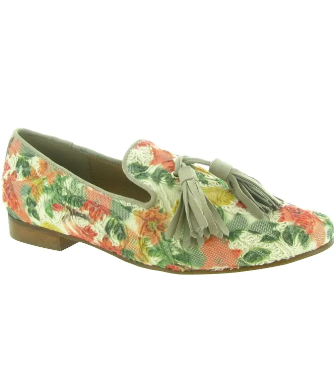 mocassins - Elégant - femme - Textile - Fleurs - Pedro miralles