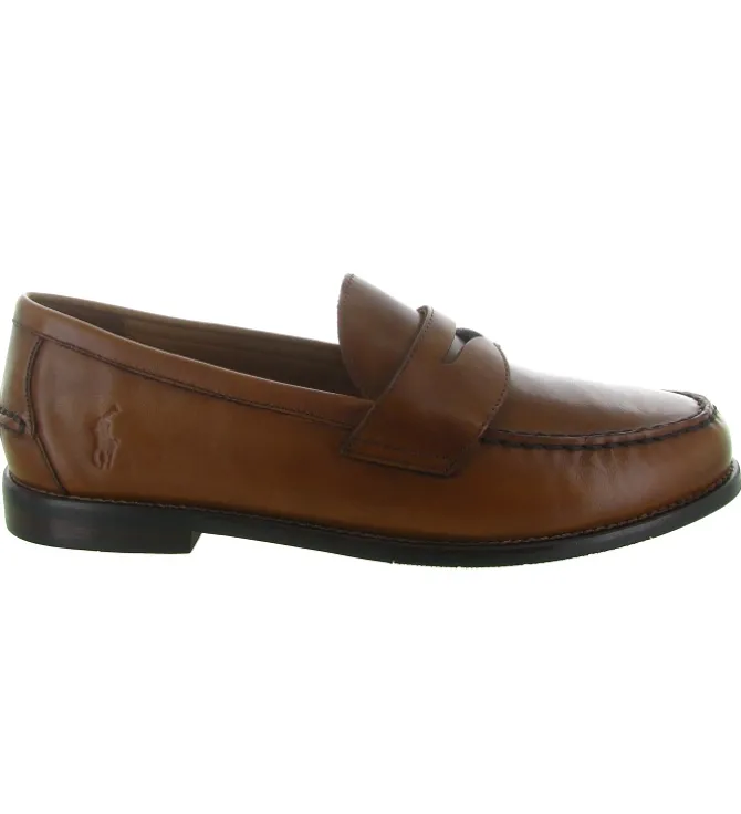 mocassins - Elégant - homme - Cuir - Marron - Ralph lauren