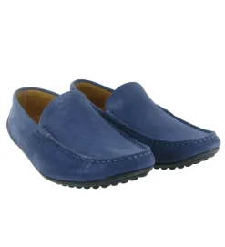 mocassins - Elégant - homme - Nubuck - Bleu - Al tei