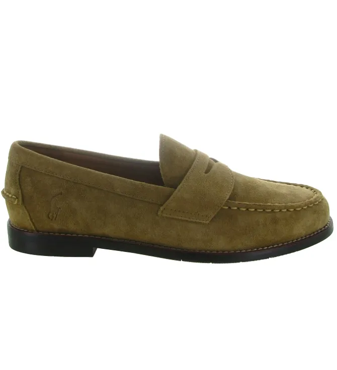 mocassins - Elégant - homme - Nubuck - Camel - Ralph lauren