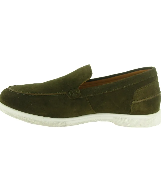 mocassins - Elégant - homme - Nubuck - Kaki - Atelier tropezien