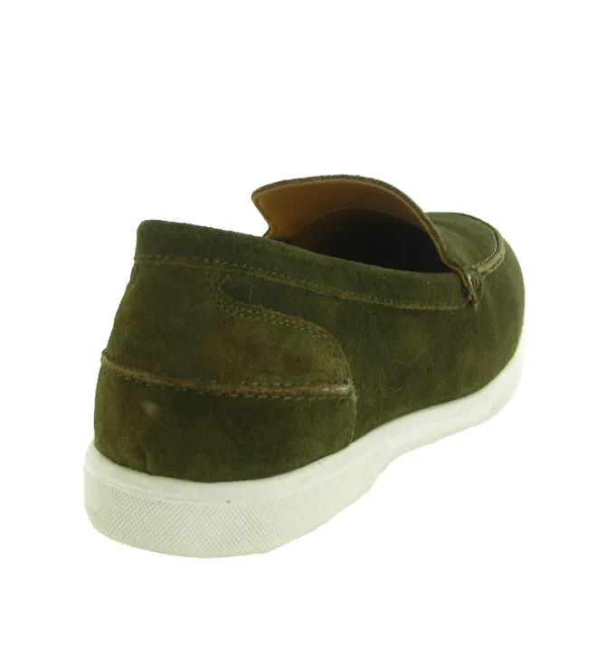 mocassins - Elégant - homme - Nubuck - Kaki - Atelier tropezien