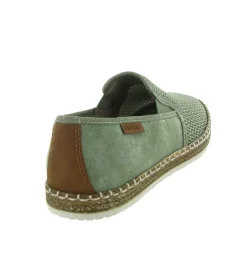 mocassins - Elégant - homme - Toile - Kaki - Rieker