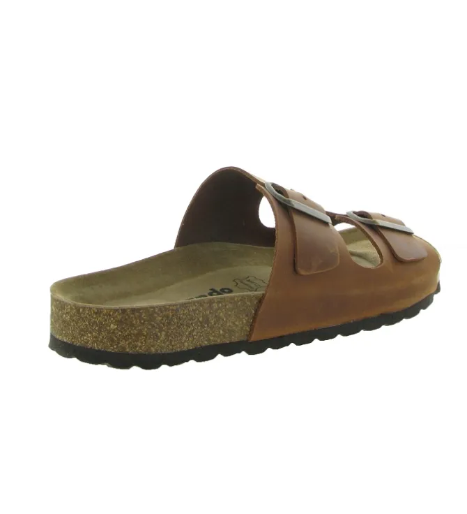 nu pieds - Mules et Tongs - homme - Cuir - Marron - Armando