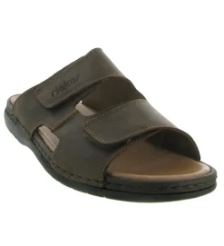 nu pieds - Mules et Tongs - homme - Cuir - Marron - Rieker