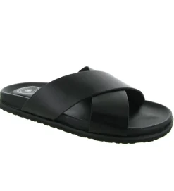 nu pieds - Mules et Tongs - homme - Cuir - Noir - Atelier tropezien