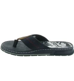 nu pieds - Mules et Tongs - homme - Cuir - Bleu - Rieker