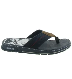 nu pieds - Mules et Tongs - homme - Cuir - Bleu - Rieker