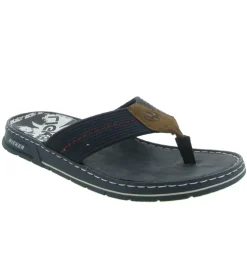 nu pieds - Mules et Tongs - homme - Cuir - Bleu - Rieker