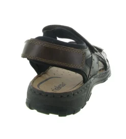 nu pieds - Sandales - homme - Cuir - Marron - Rieker