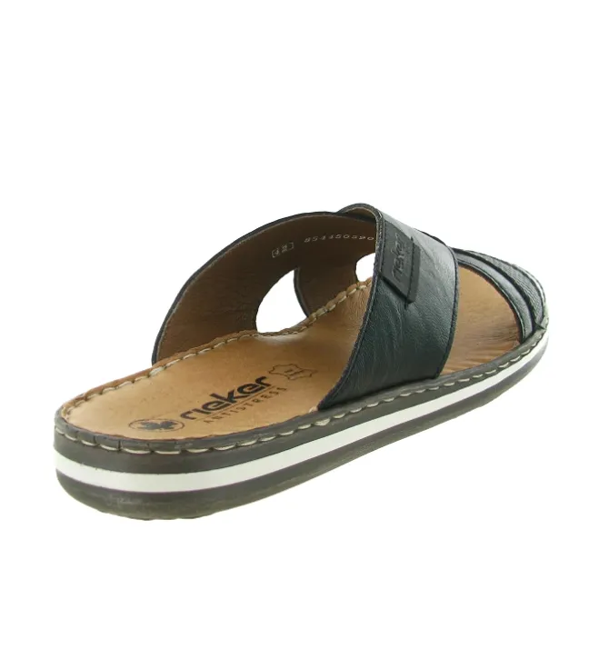 nu pieds - Sandales - homme - Synthétique - Noir - Rieker