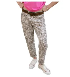pantalon - CHINO - vetement femme - Coton - Léopard - Freeman t.porter