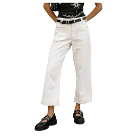 pantalon - CHINO - vetement femme - Coton - Blanc - Freeman t.porter